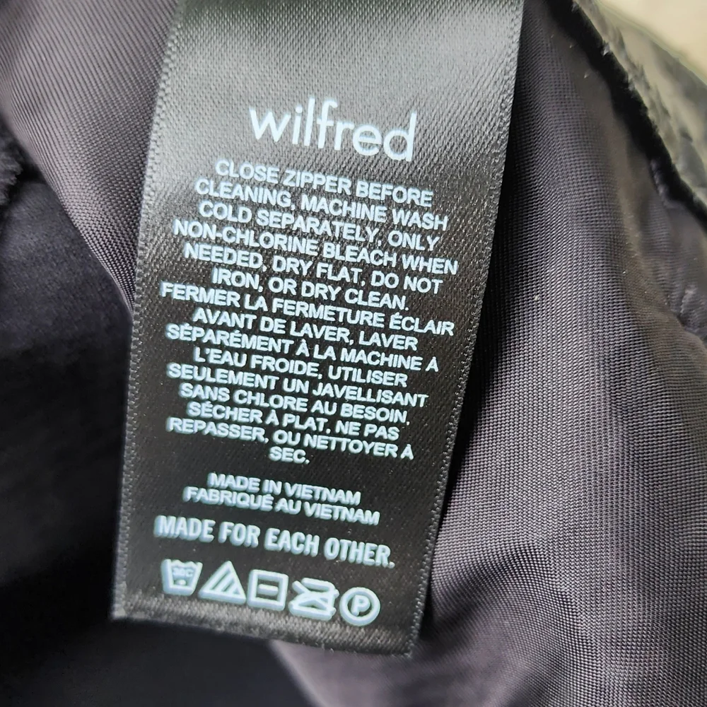 New Aritzia Wilfred The Melina Vegan Leather Pant Black Python - Picture 9 of 11